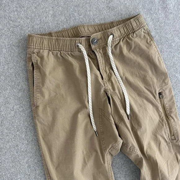 Vuori Pants Mens Small Khaki Jogger Stretch Travel Ripstop Climber Casual V412 - Picture 3 of 10
